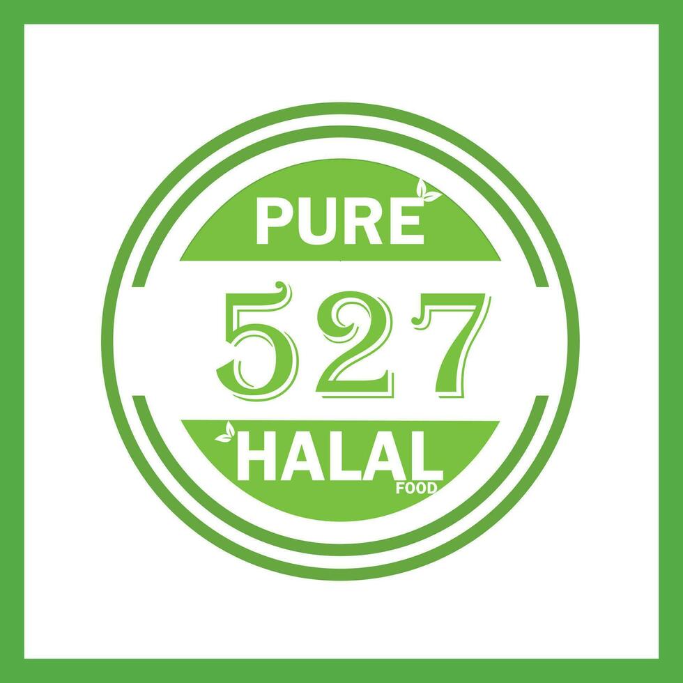 design with halal leaf design 527 vector