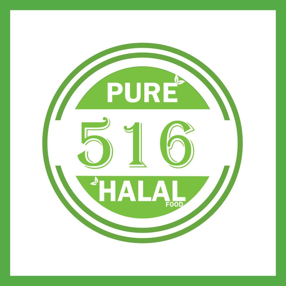 diseño con halal hoja diseño 516 vector