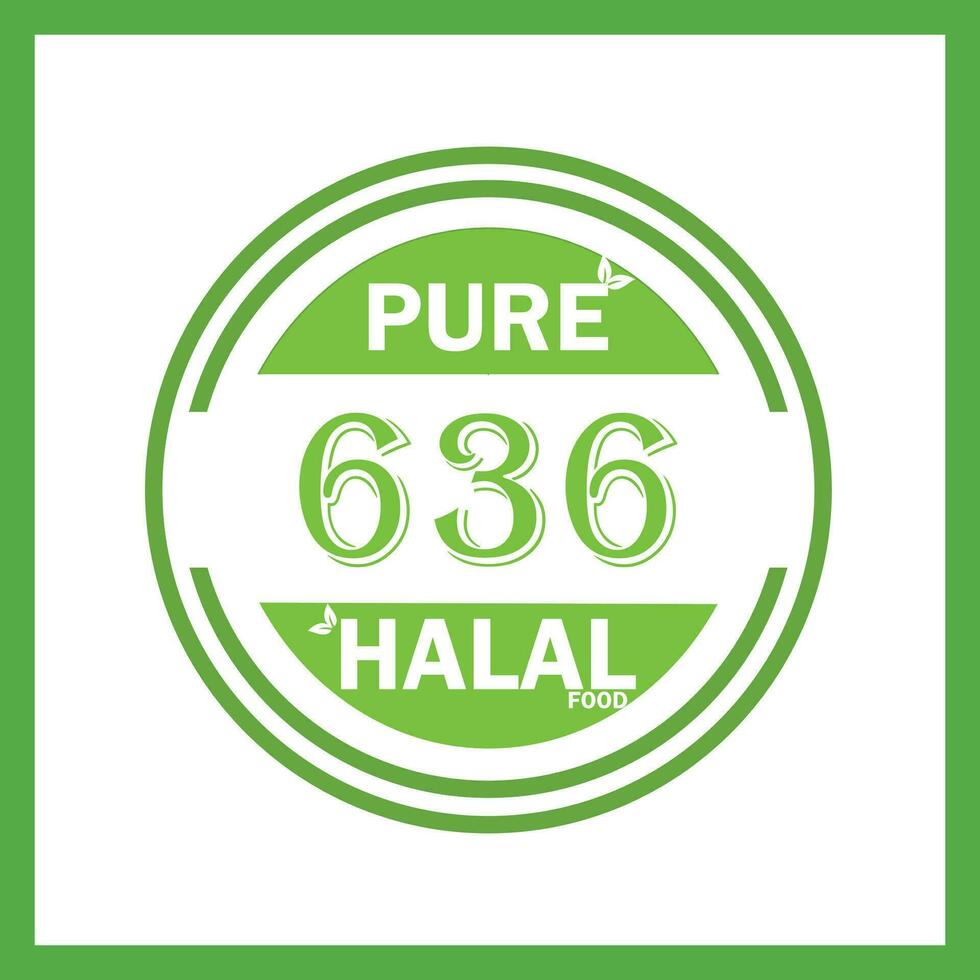 diseño con halal hoja diseño 636 vector