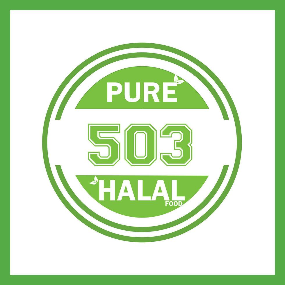design with halal leaf design 503 vector
