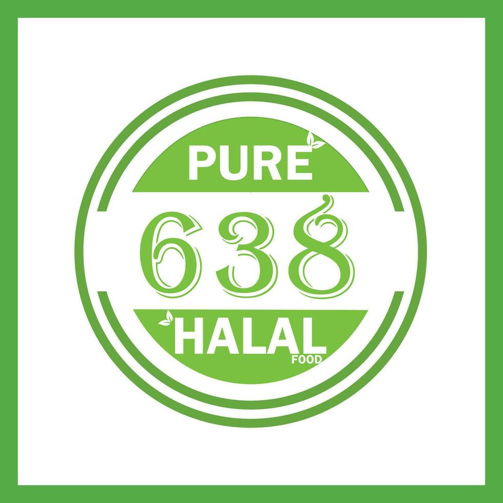 design with halal leaf design 638 vector