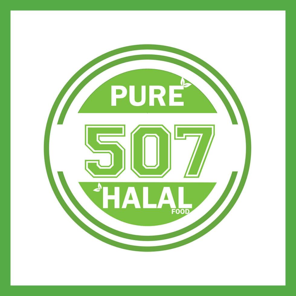 design with halal leaf design 507 vector