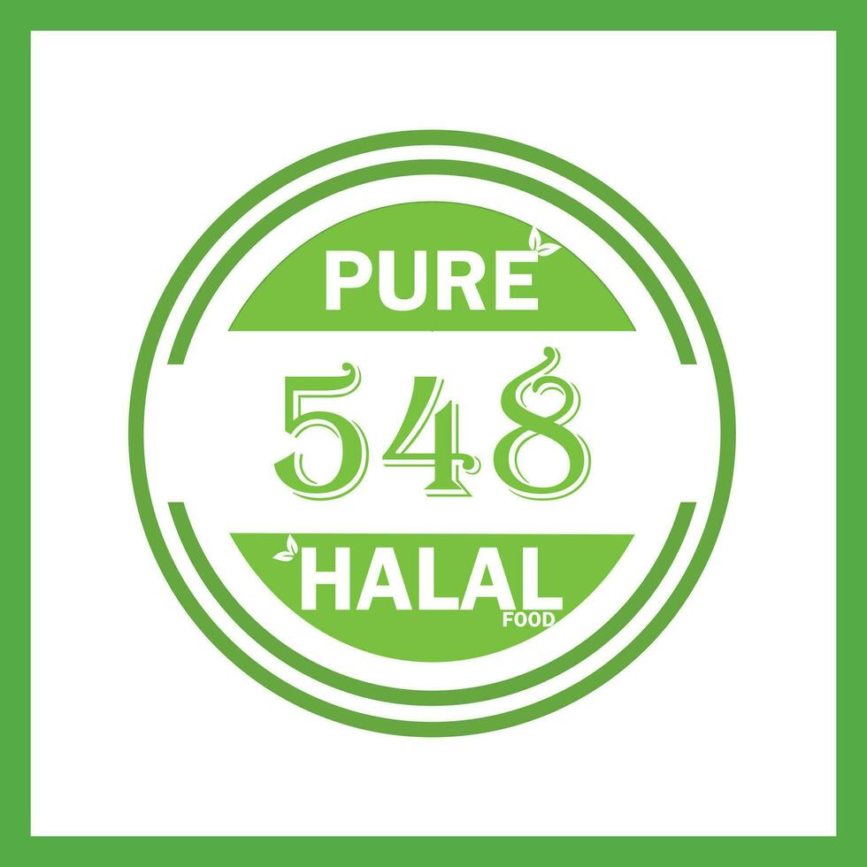 diseño con halal hoja diseño 548 vector