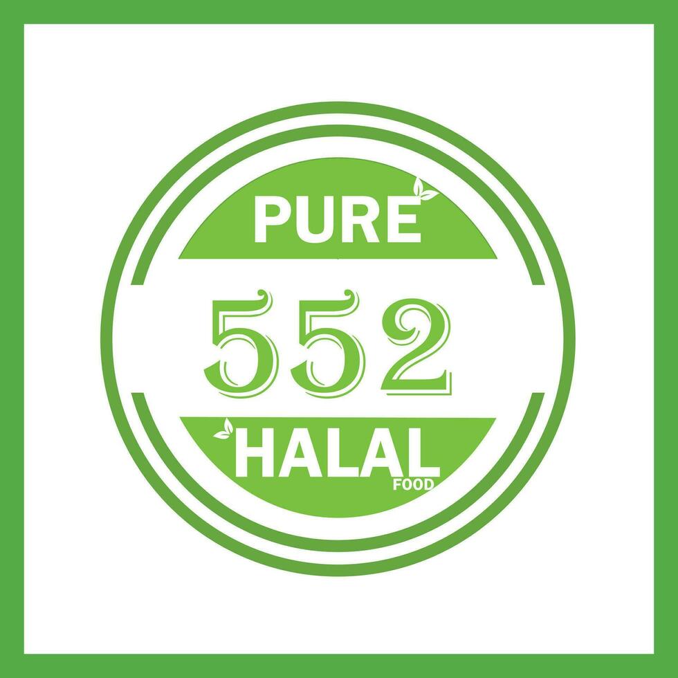 design with halal leaf design 552 vector