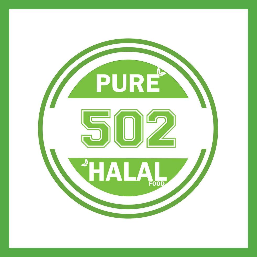 design with halal leaf design 502 vector