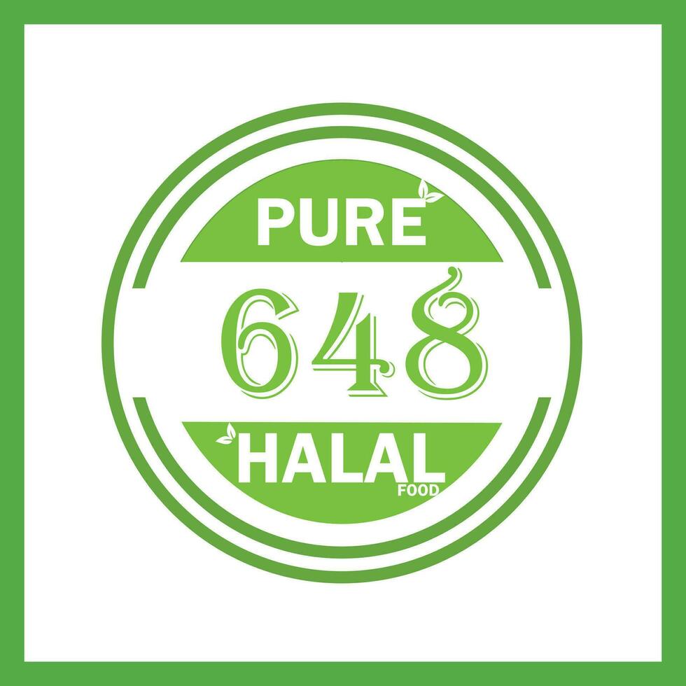 design with halal leaf design 648 vector