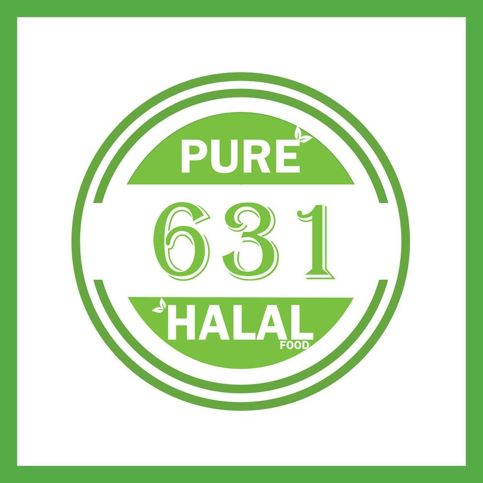 design with halal leaf design 631 vector