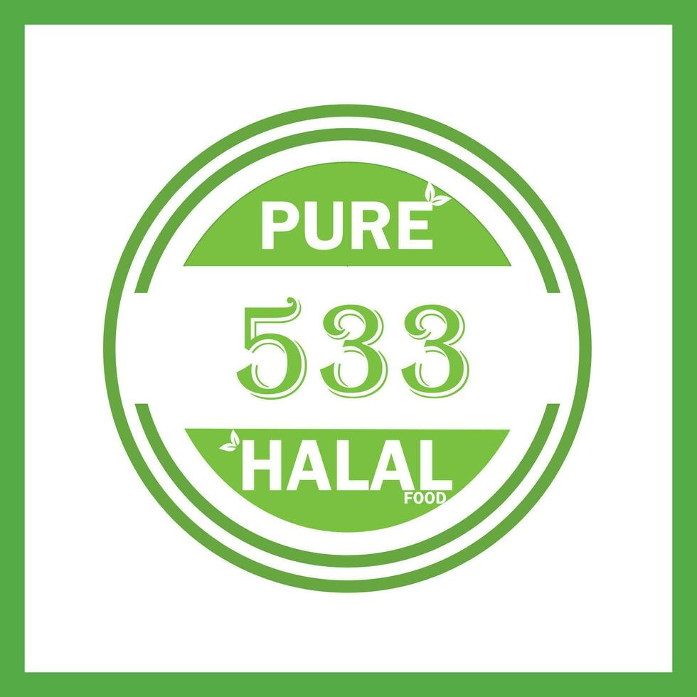 design with halal leaf design 533 vector