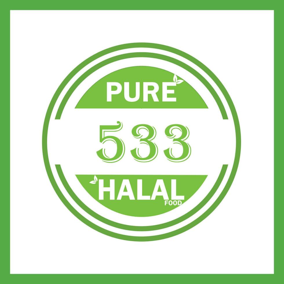 diseño con halal hoja diseño 533 vector