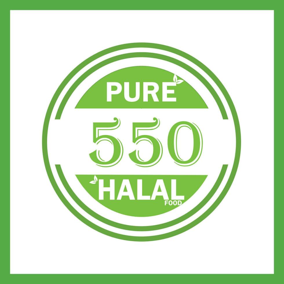 design with halal leaf design 550 vector
