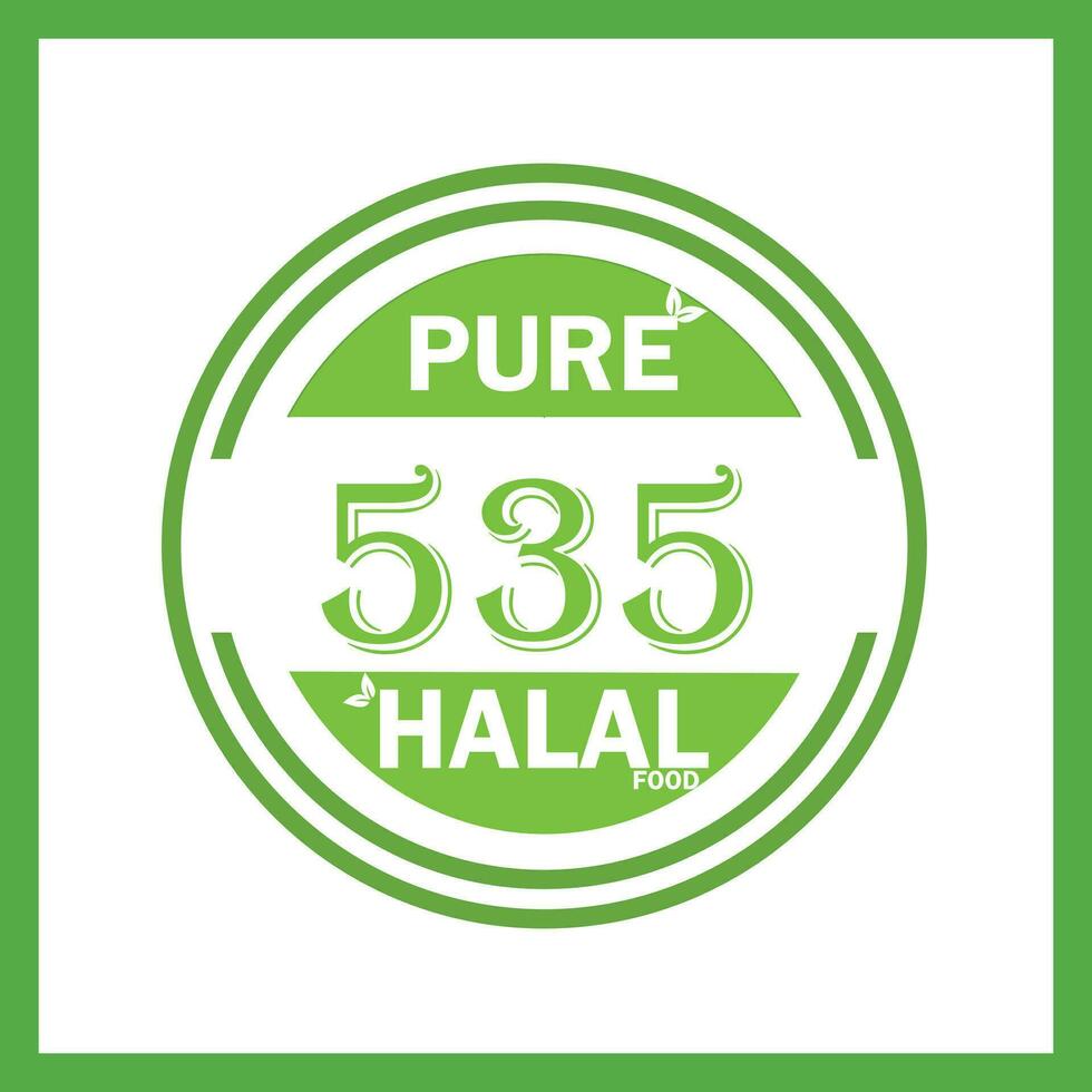 diseño con halal hoja diseño 535 vector