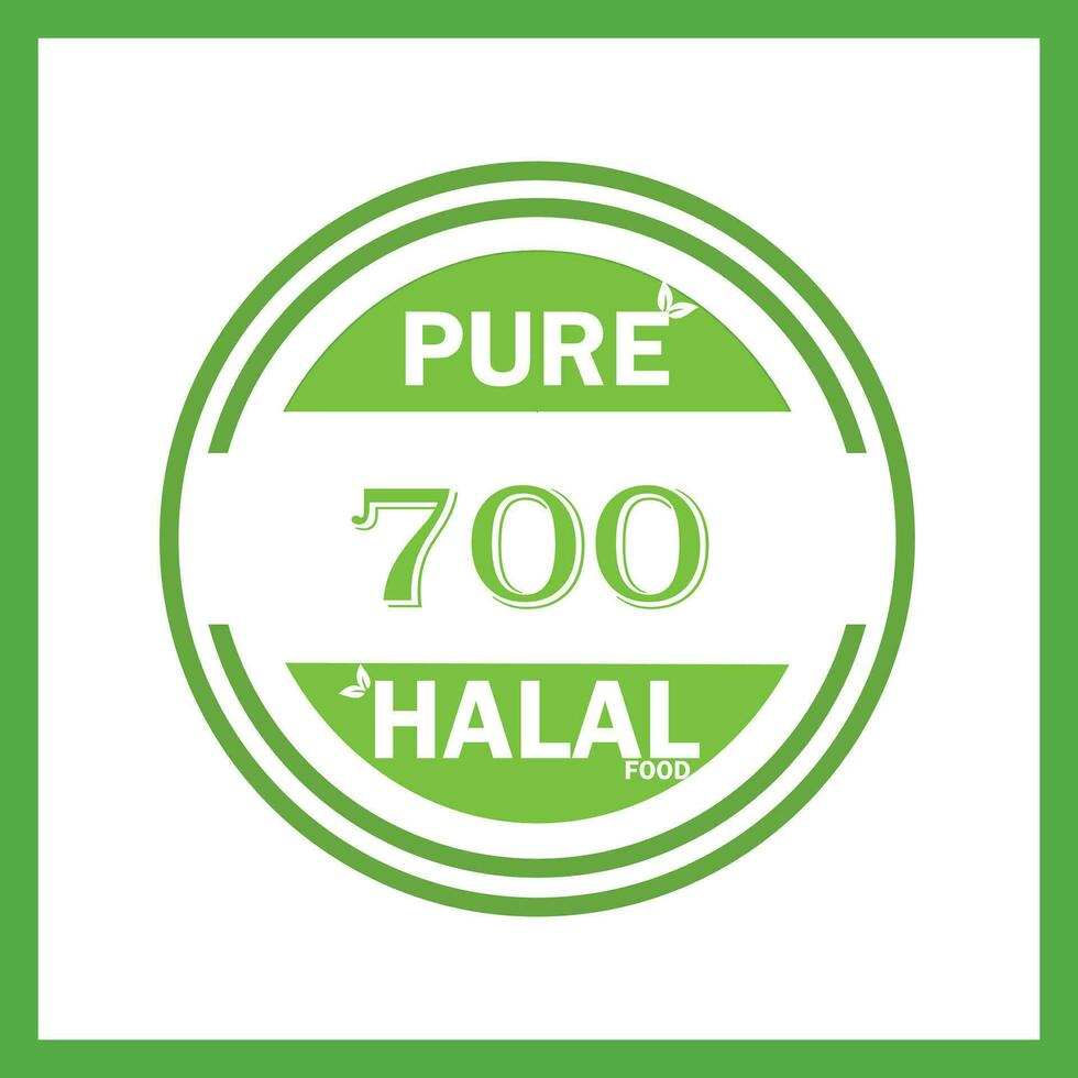 diseño con halal hoja diseño 700 vector