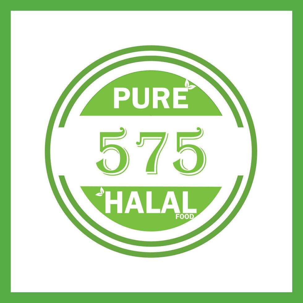 design with halal leaf design 575 vector