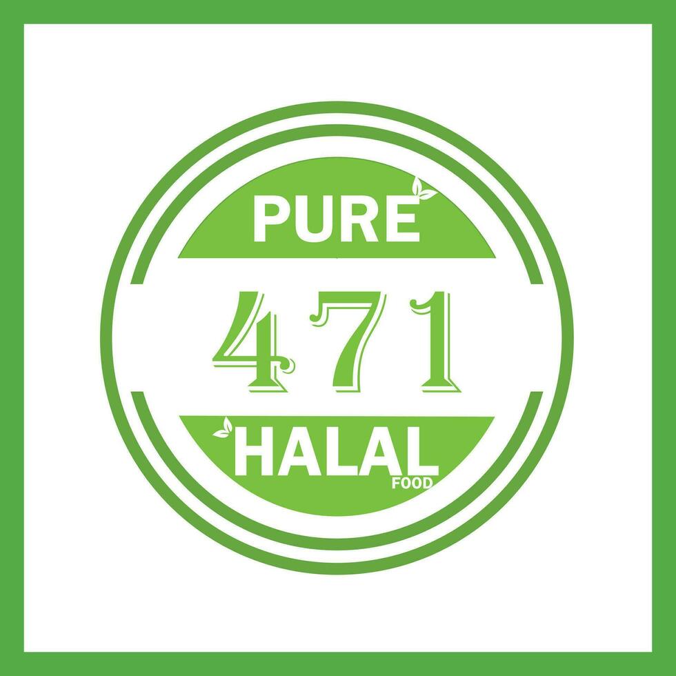 diseño con halal hoja diseño 471 vector