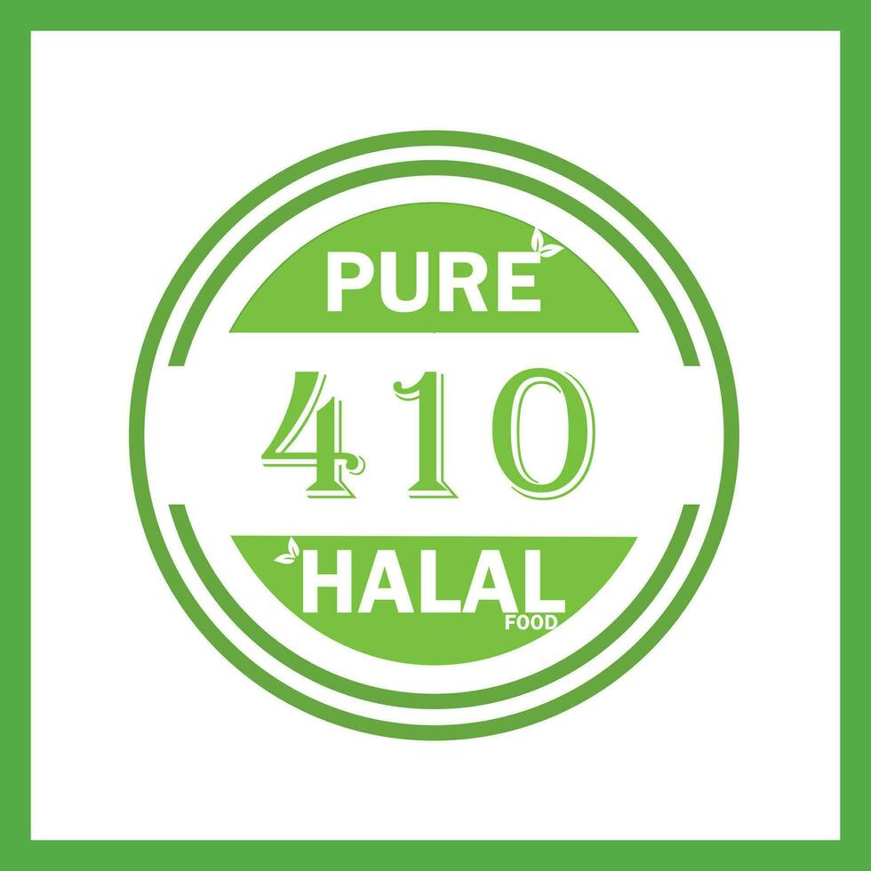 design with halal leaf design 410 vector