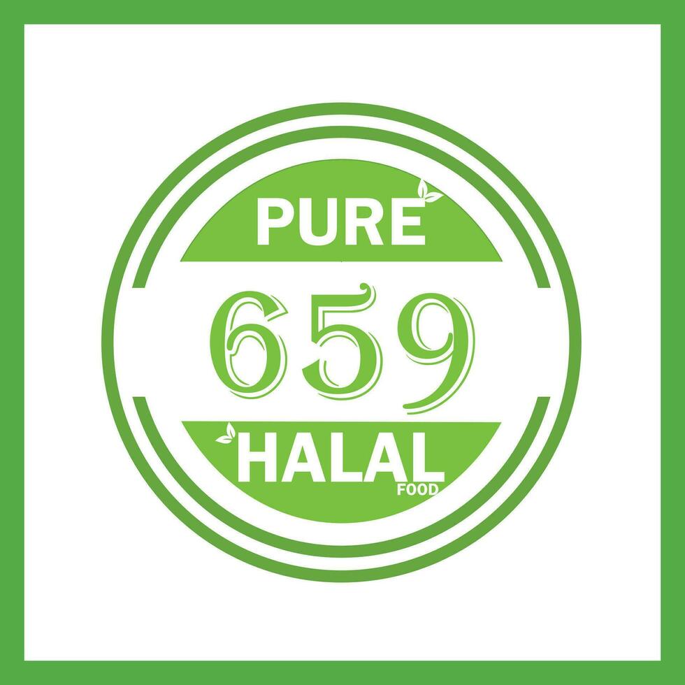 design with halal leaf design 659 vector