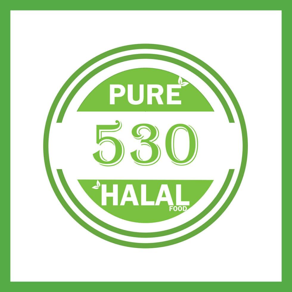 design with halal leaf design 530 vector