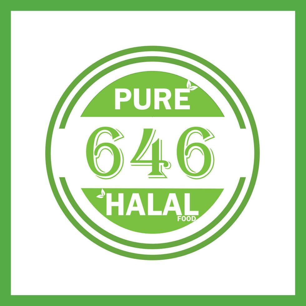 diseño con halal hoja diseño 646 vector