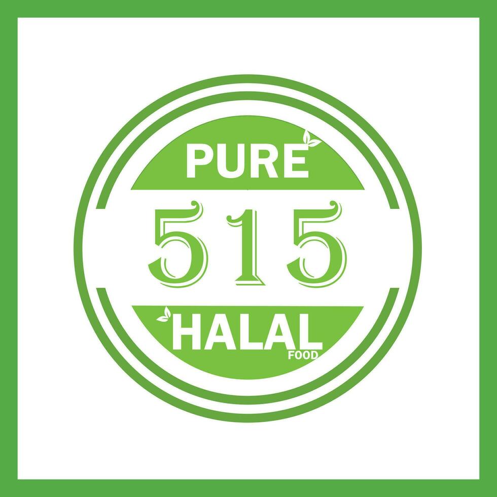 design with halal leaf design 515 vector
