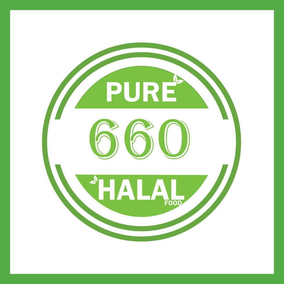 diseño con halal hoja diseño 660 vector