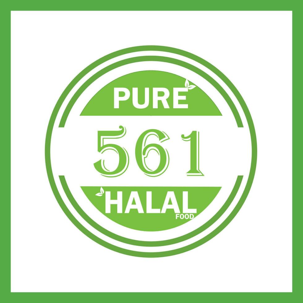 diseño con halal hoja diseño 561 vector