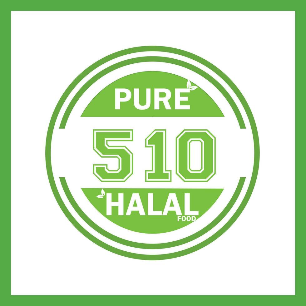 design with halal leaf design 510 vector