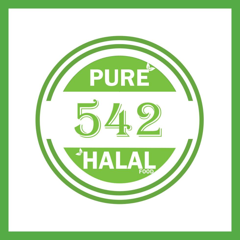 design with halal leaf design 542 vector