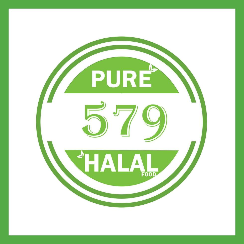 design with halal leaf design 579 vector