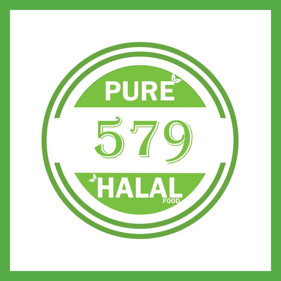 diseño con halal hoja diseño 579 vector