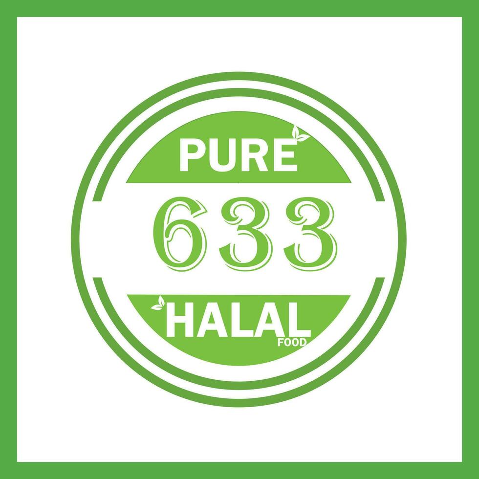 diseño con halal hoja diseño 633 vector