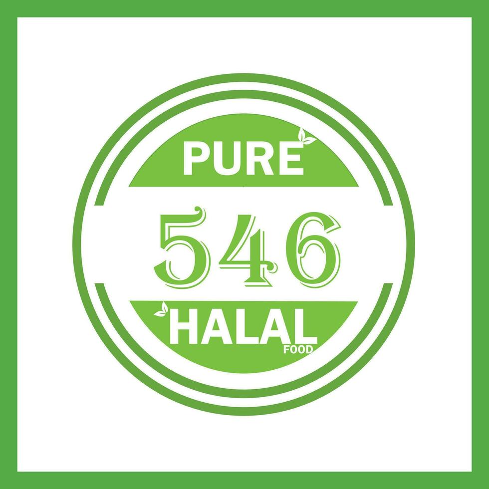 design with halal leaf design 546 vector