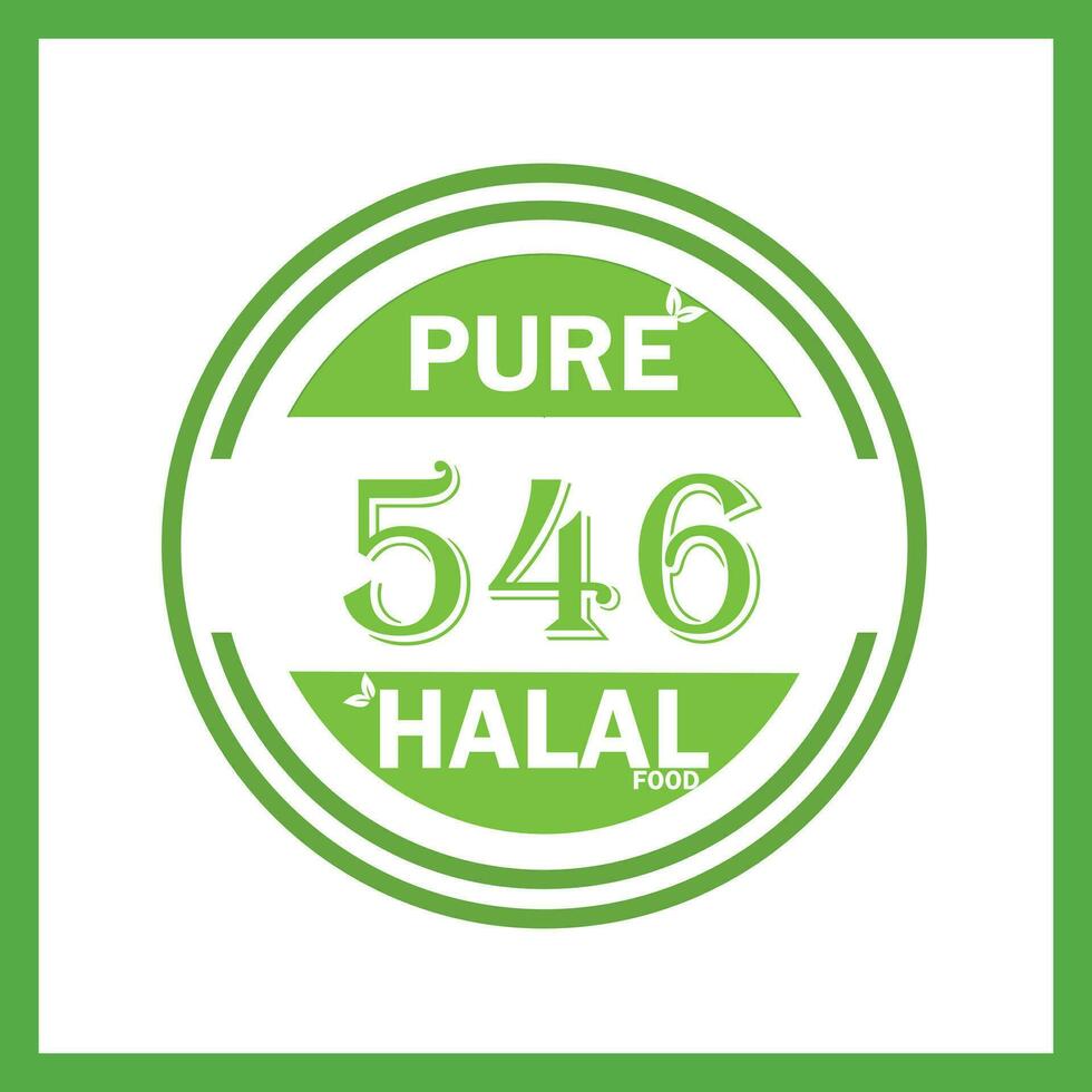 diseño con halal hoja diseño 546 vector