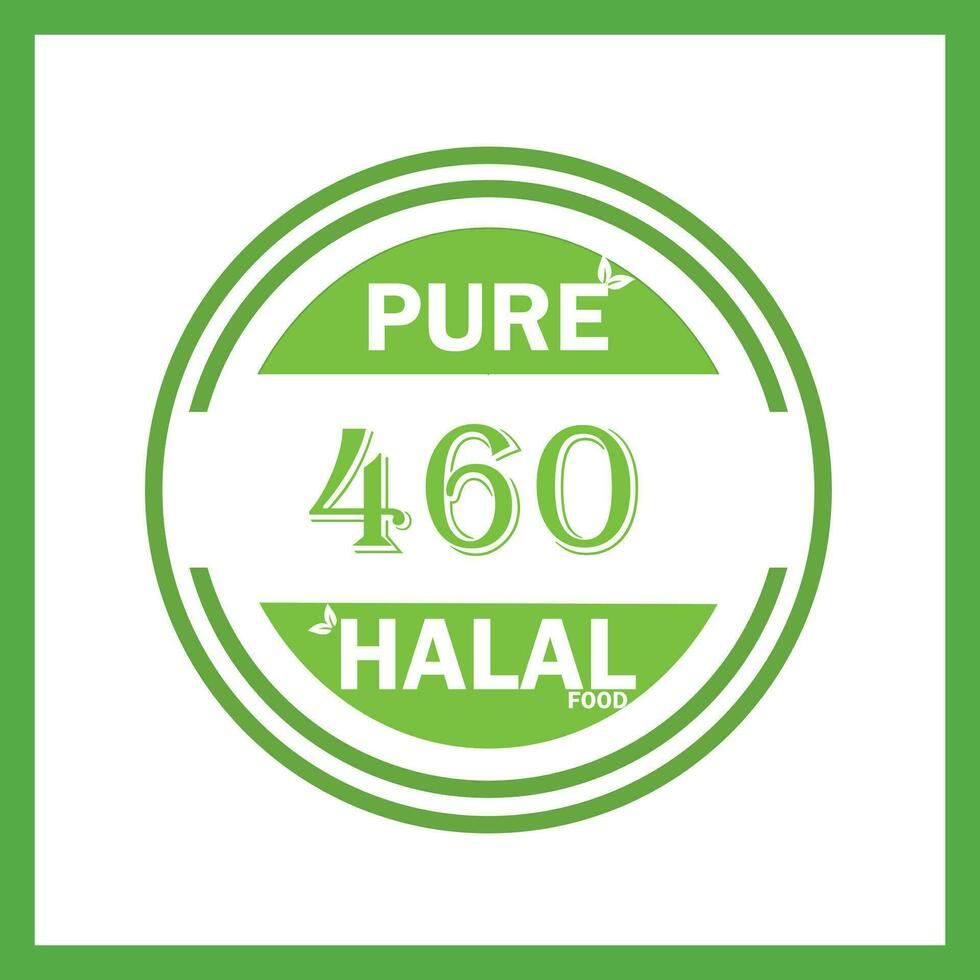 design with halal leaf  design 460 vector