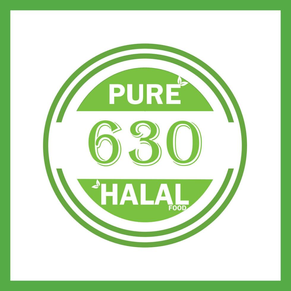 design with halal leaf design 630 vector