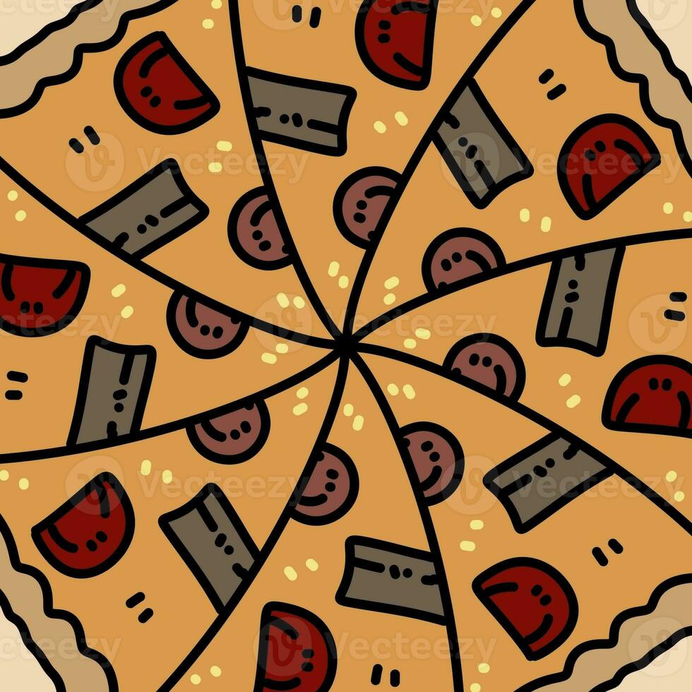 art color of pattern with pizza. photo