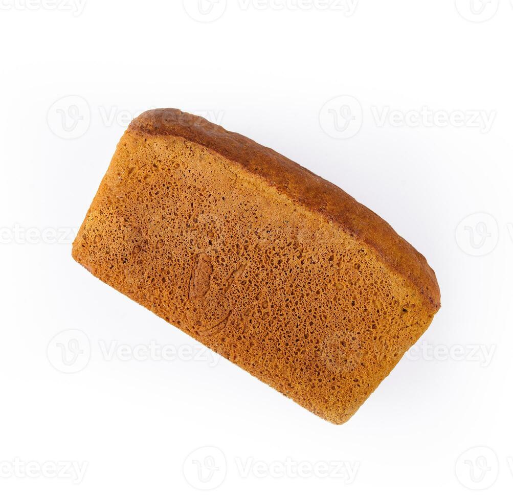 Black bread in the form of a brick photo