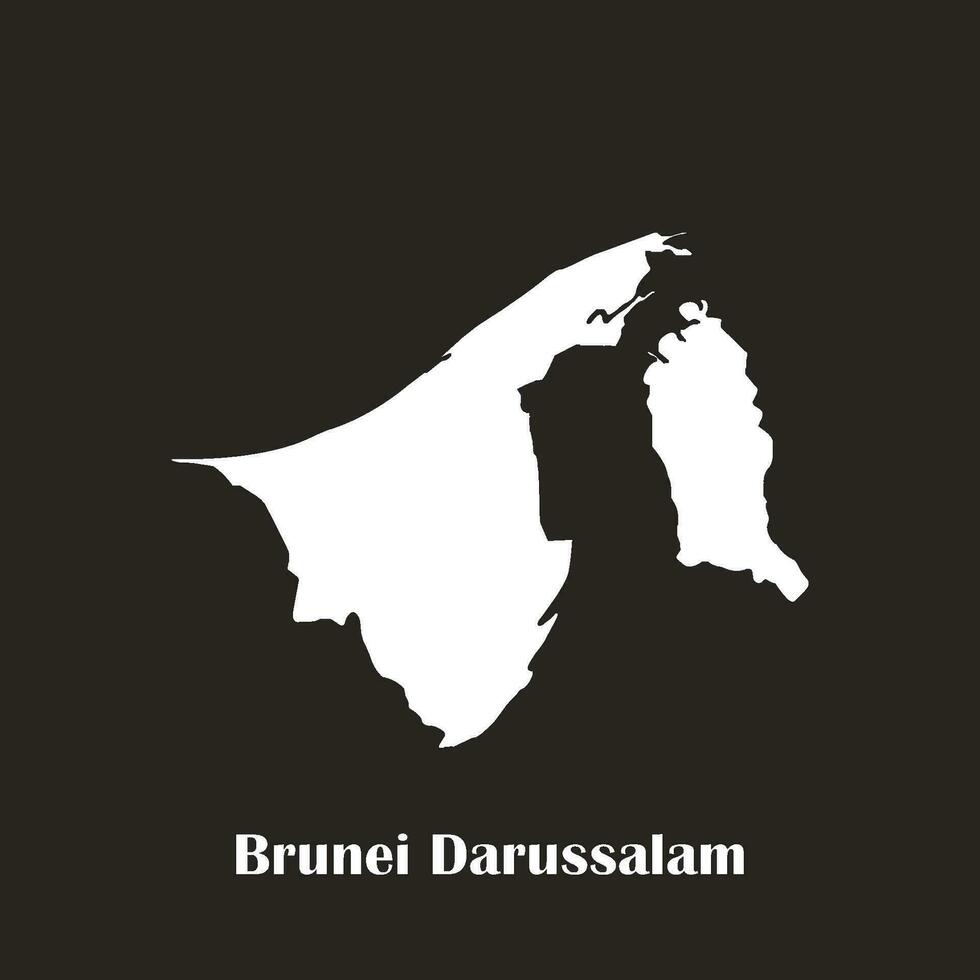 Brunei Darussalam map icon vector