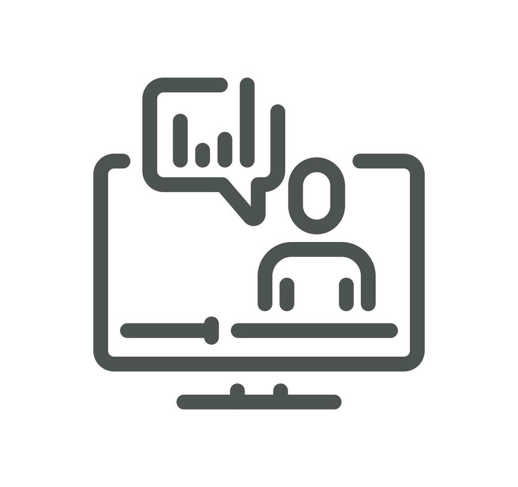Graph related icon outline and linear vector. vector
