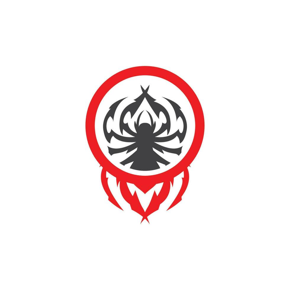 araña logo, retro Clásico insecto vector diseño vector modelo