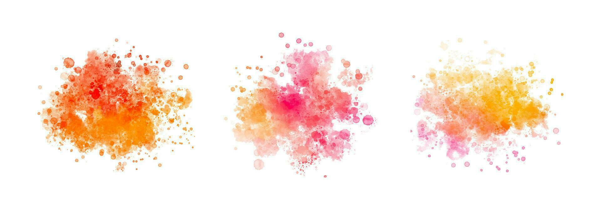 watercolor vector stains. background for texts -pink and orange