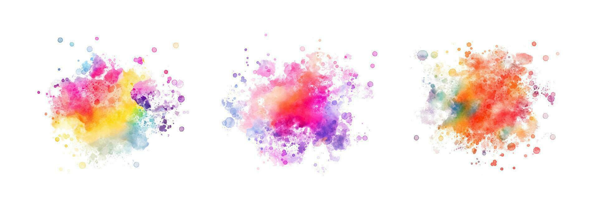 watercolor vector stains. background for texts -rainbow color