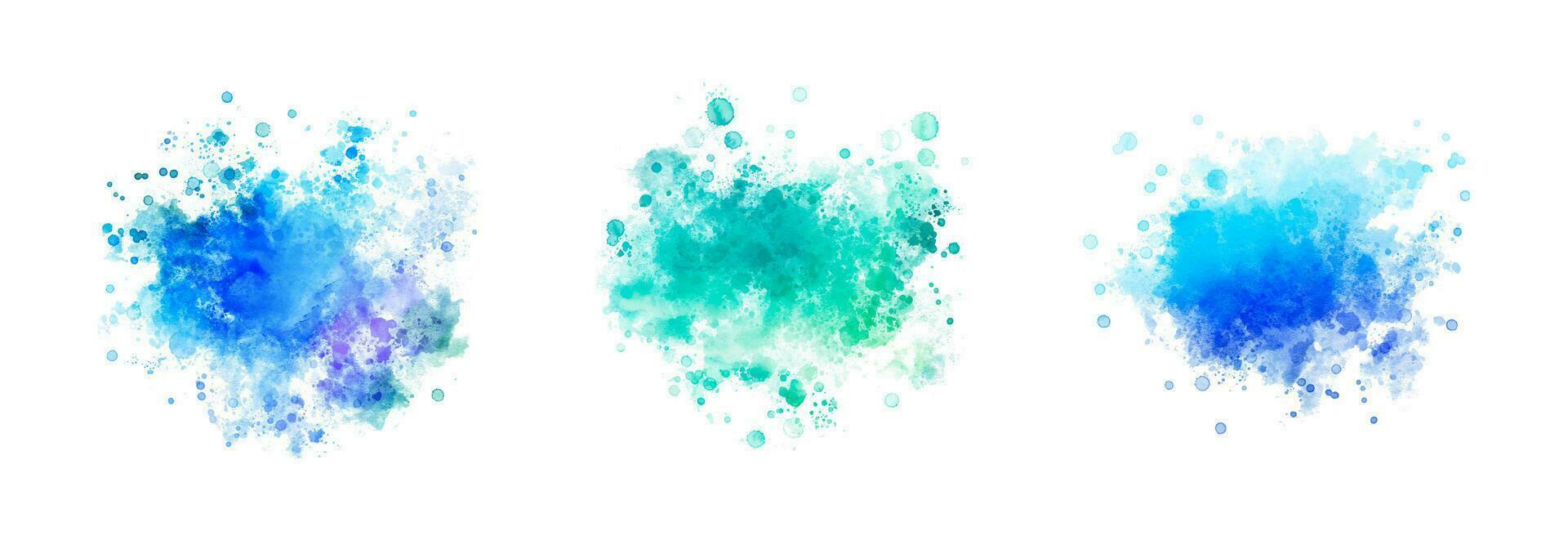 watercolor vector stains. background for texts -blue