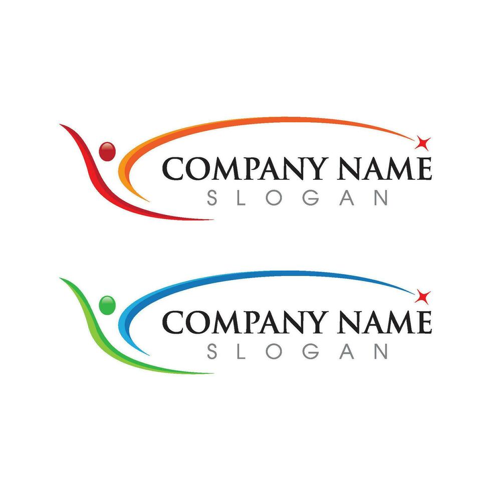 Human character logo sign vector