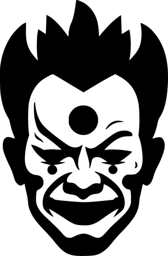 Clown, Minimalist and Simple Silhouette - Vector illustration