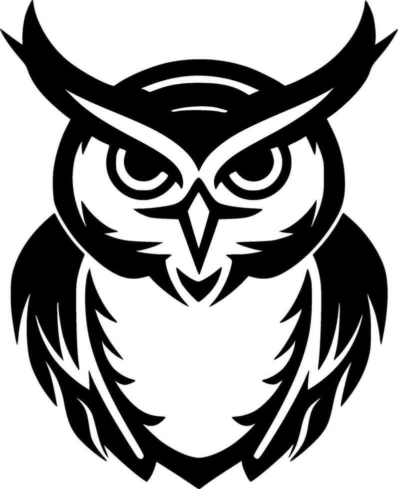 Owl, Minimalist and Simple Silhouette - Vector illustration