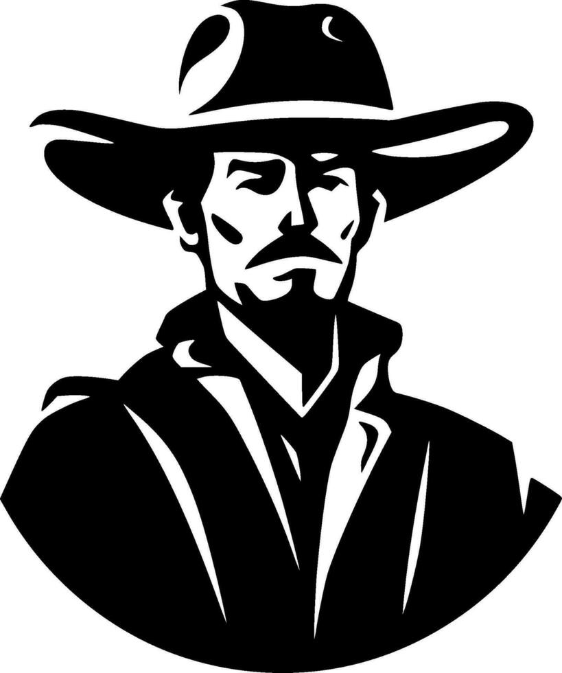 Western - Minimalist and Flat Logo - Vector illustration
