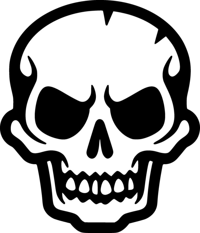 Skull, Minimalist and Simple Silhouette - Vector illustration