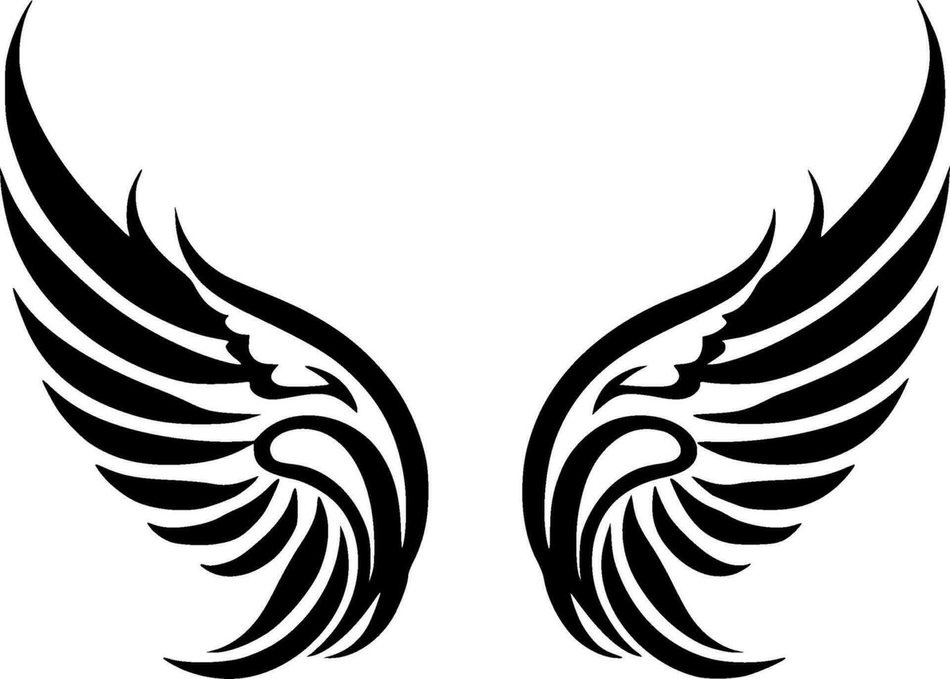 Angel Wings - Minimalist and Flat Logo - Vector illustration