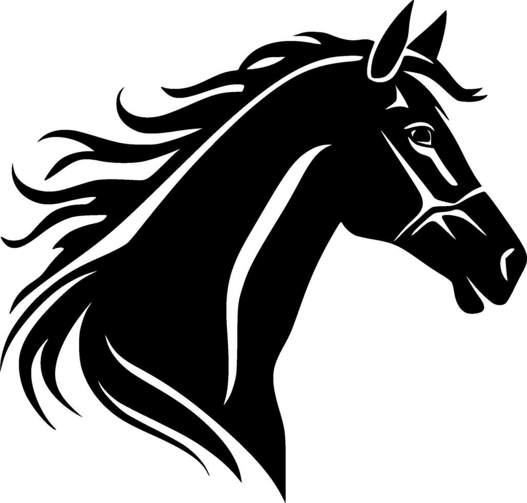 caballo - minimalista y plano logo - vector ilustración