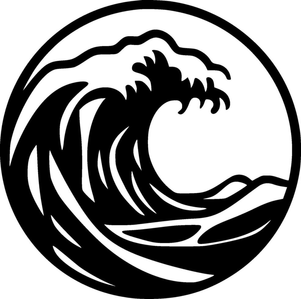 Wave - Minimalist and Flat Logo - Vector illustration